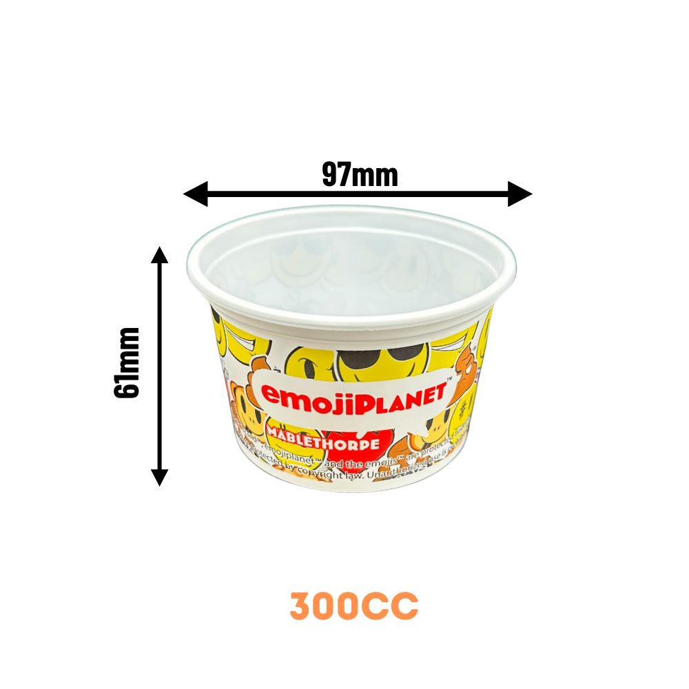 Emoji Planet Small Plastic Coin Cups 300cc (x1200)