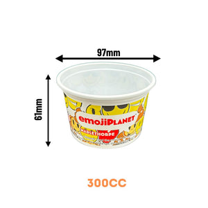 Emoji Planet Small Plastic Coin Cups 300cc (x1200)