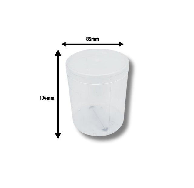 Clear Empty Cylindrical Container for Over the Edge - 1 piece 104mmx85mm