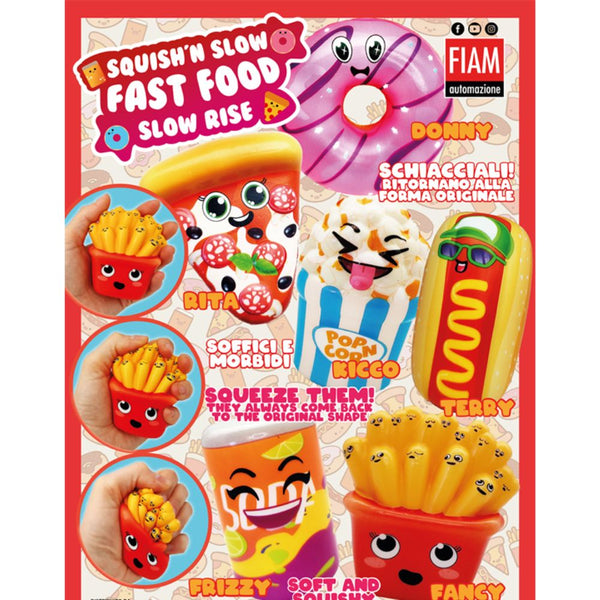 Squish ‘N Slow Fast Food (x100) 100mm Novelty Prize Vend Capsules