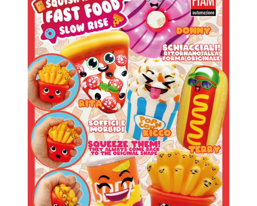 Squish ‘N Slow Fast Food (x100) 100mm Novelty Prize Vend Capsules