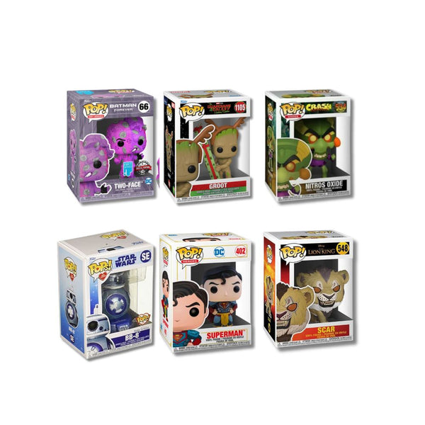 Pop! Vinyl Collectables in Boxes - 6 Figures Assorted by Funko - Mix 1 ...