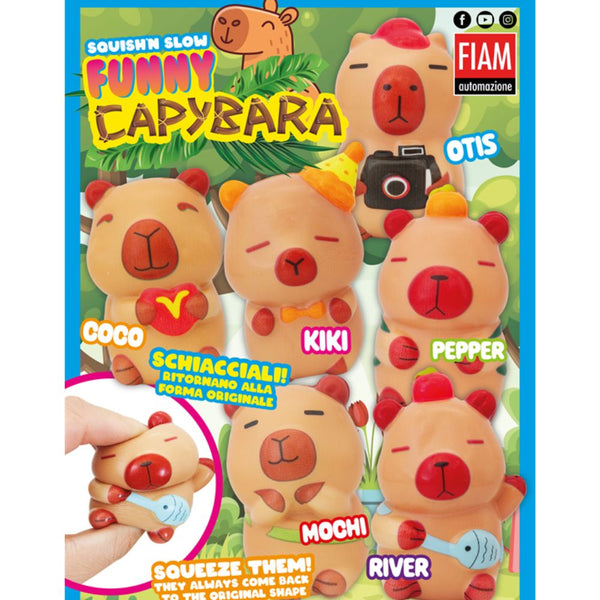 Squish 'n Slow Funny Capybara (x100) 100mm Prize Capsules