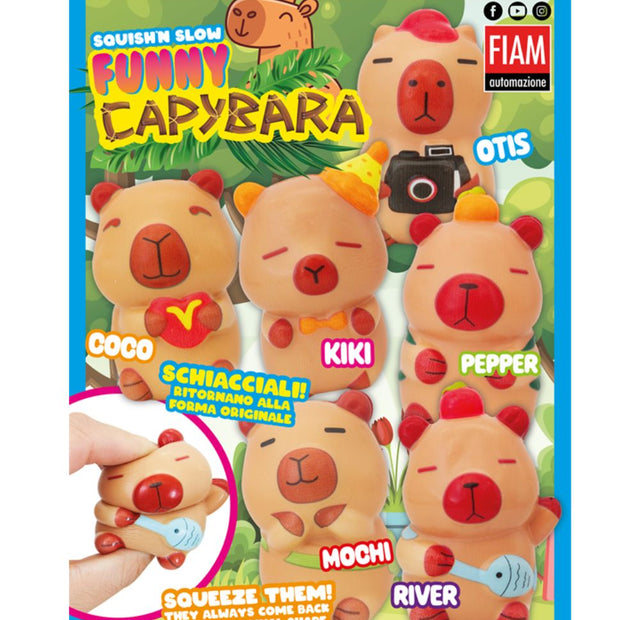 Squish 'n Slow Funny Capybara (x100) 100mm Prize Capsules