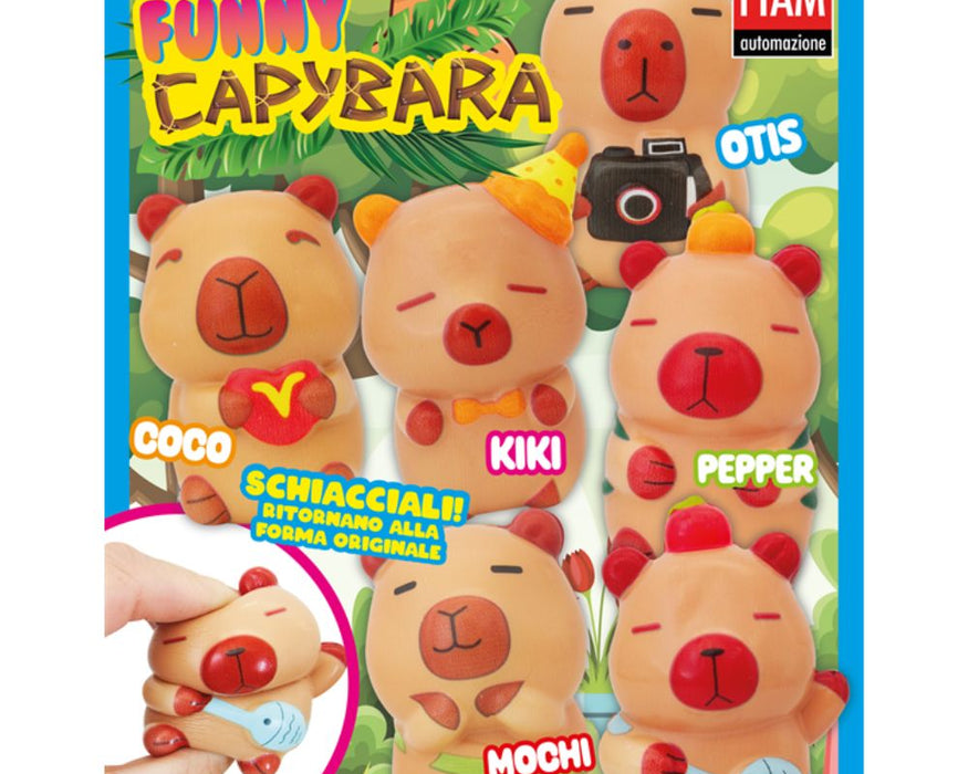 Squish 'n Slow Funny Capybara (x100) 100mm Prize Capsules