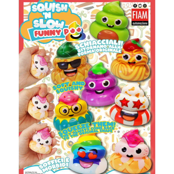 Squish 'n Slow Funny Poo (x100) 100mm Prize Capsules