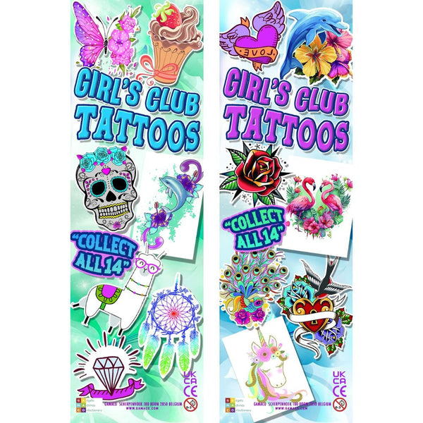 Girls Club (x300) - Flat Pack Vending Tattoos