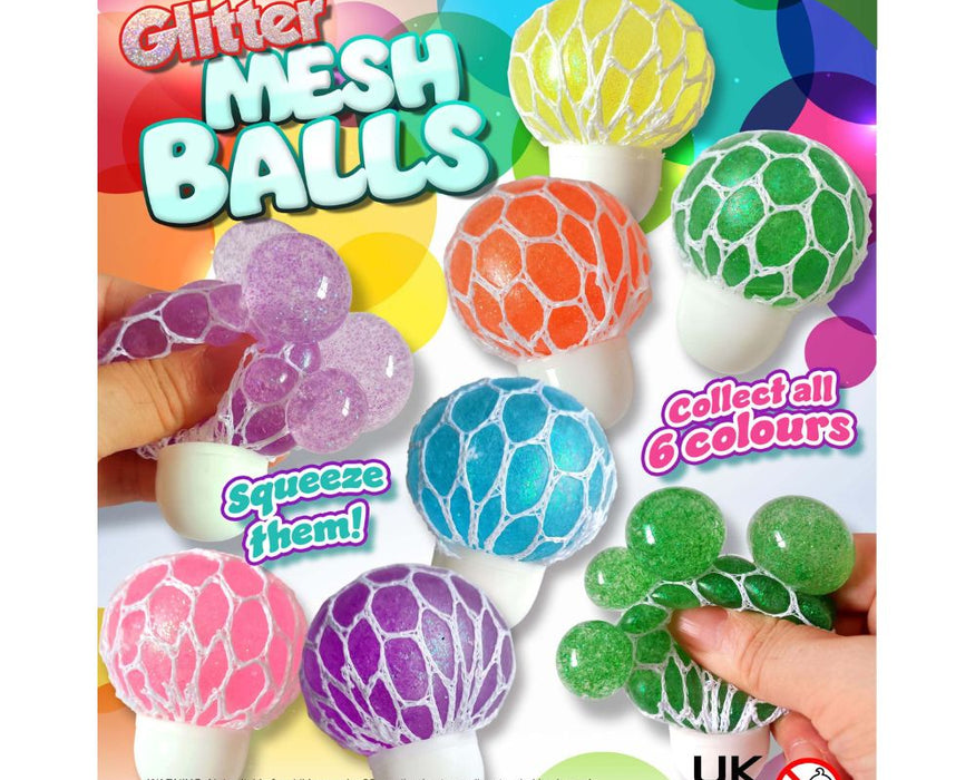 Glitter Mesh Balls (x300) 50mm Vending Prize Capsules