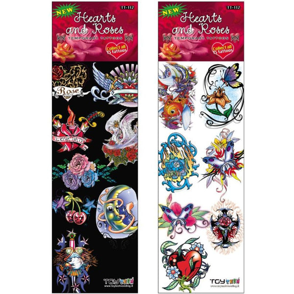 Hearts & Roses flat-pack vending tattoos.