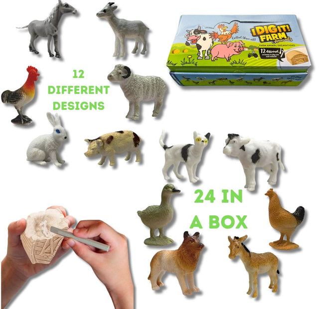 I Dig It! Farm Animals Excavation Kits (x24) in Counter Display