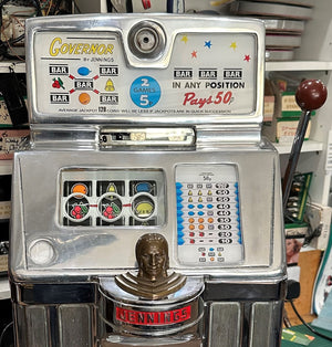 Jennings Governor Recreation One Armed Bandit Artwork Kit in White - Retro Spares