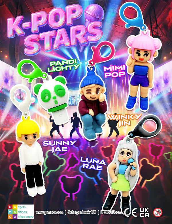 K-Pop Stars in a 50mm capsule.