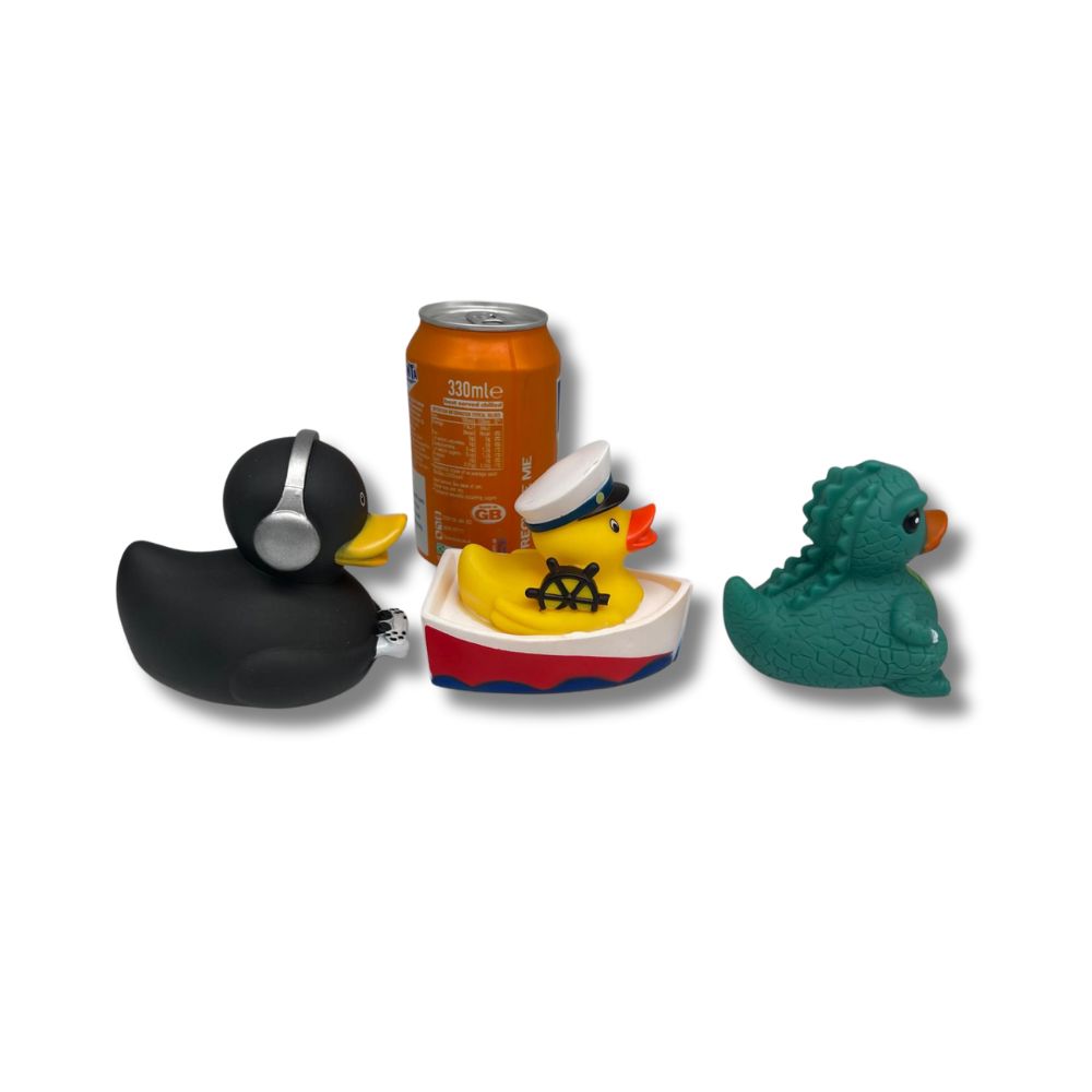 Large 3.5 inch Printed Novelty Ducks - Assorted Designs (x50)