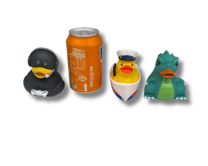 Large 3.5 inch Printed Novelty Ducks - Assorted Designs (x50)