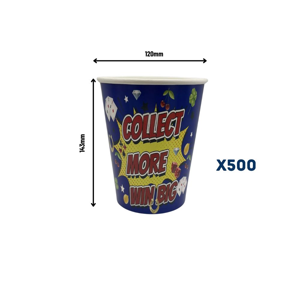 Extra Large Recyclable Coin Cups (x500)