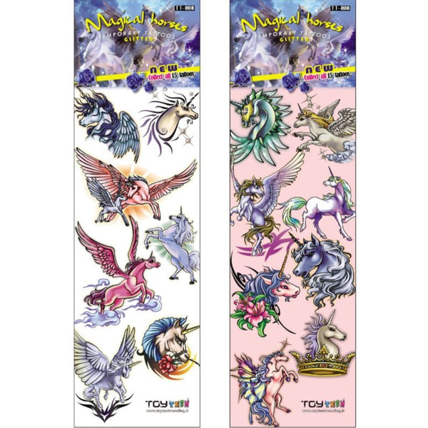 Magical Horses flat-pack vending tattoos.