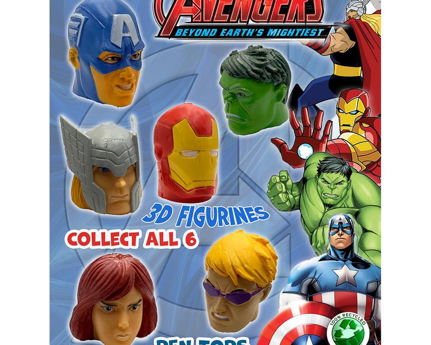 Avengers Beyond Earth's Mightiest 3D Figurines Pen Tops (x500) 50mm Capsules