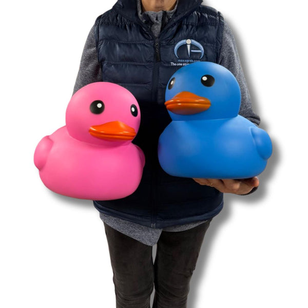 Massive 13 inch Printed Novelty Duck in Pink and Blue (x4)