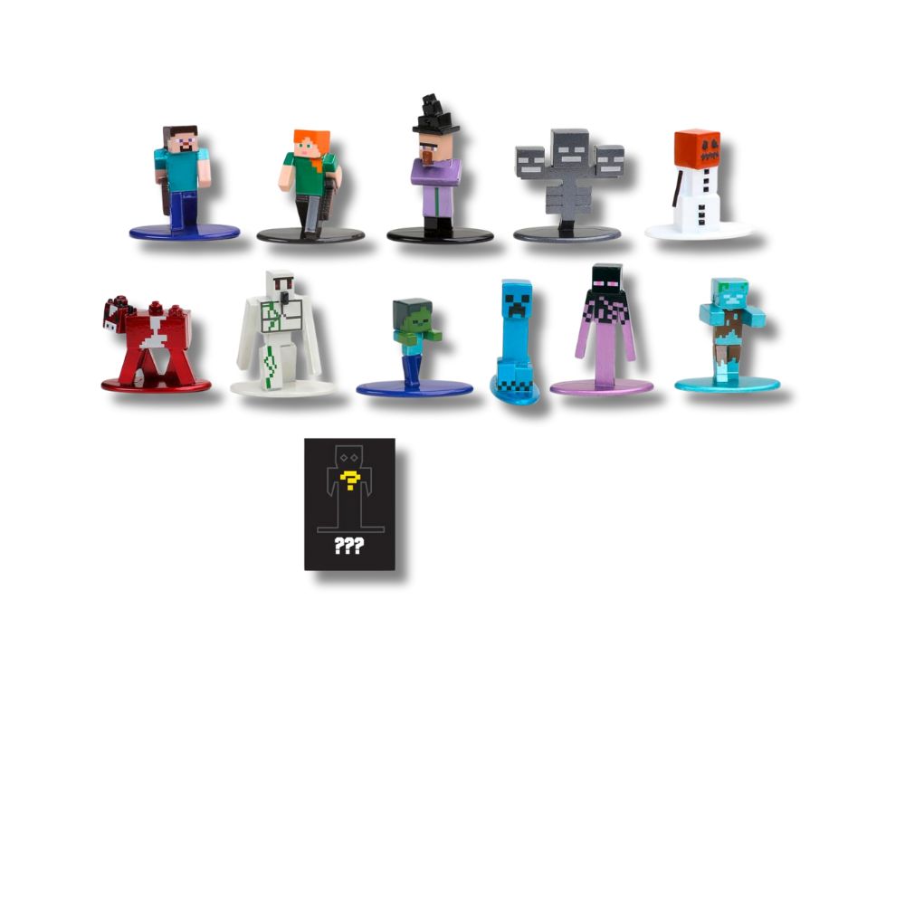 Minecraft NANO METALFIGS Blind Bag Assortment Die Cast Action Figures