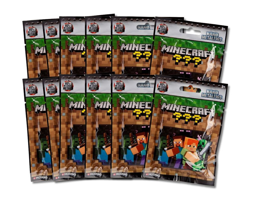 Minecraft NANO METALFIGS Blind Bag Assortment Die Cast Action Figures