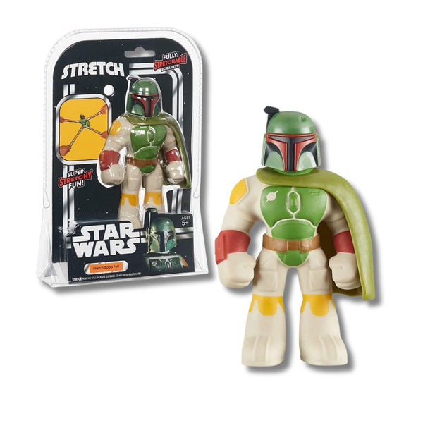 6 Star Wars Stretch mini figures from Stretch Armstrong  4 characters Darth Vader, C-3PO, Boba Fett and Stormtrooper.