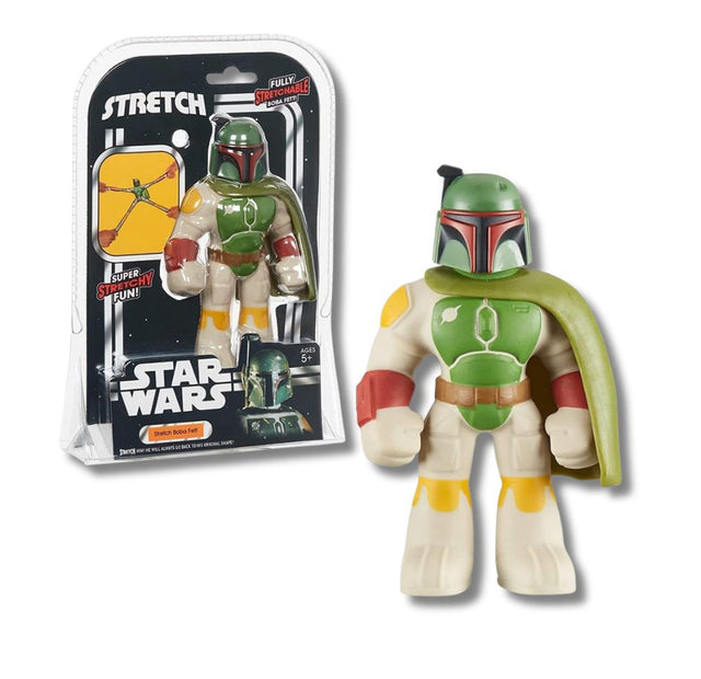 6 Star Wars Stretch mini figures from Stretch Armstrong  4 characters Darth Vader, C-3PO, Boba Fett and Stormtrooper.
