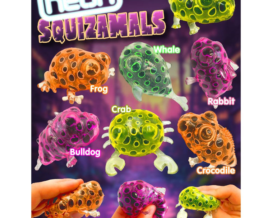Neon Squizamals in a 50mm Capsule.