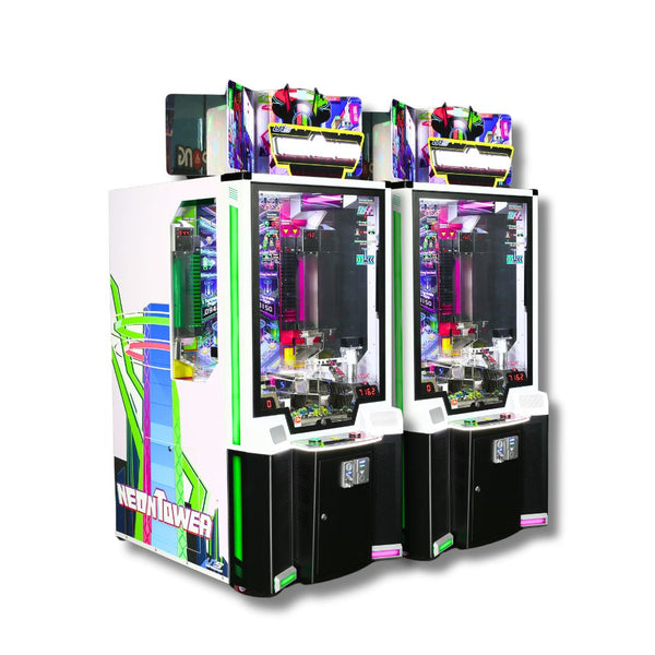 UNIS Neon Tower Twin - A Modern Twist on the Coin Pusher