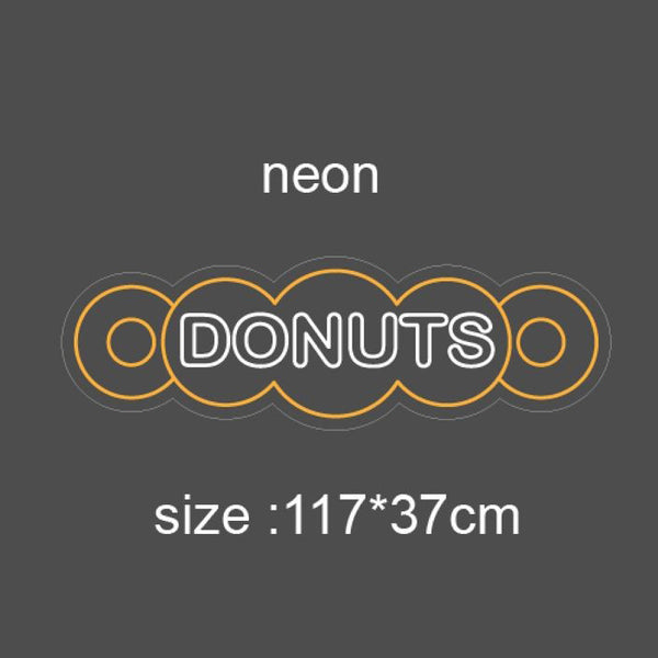 Neon Style LED Sign - Donuts Design 117cm x 37cm WOW Factor