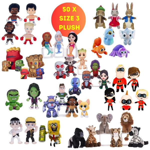 Assorted Prize Plush Mix - Size 3 