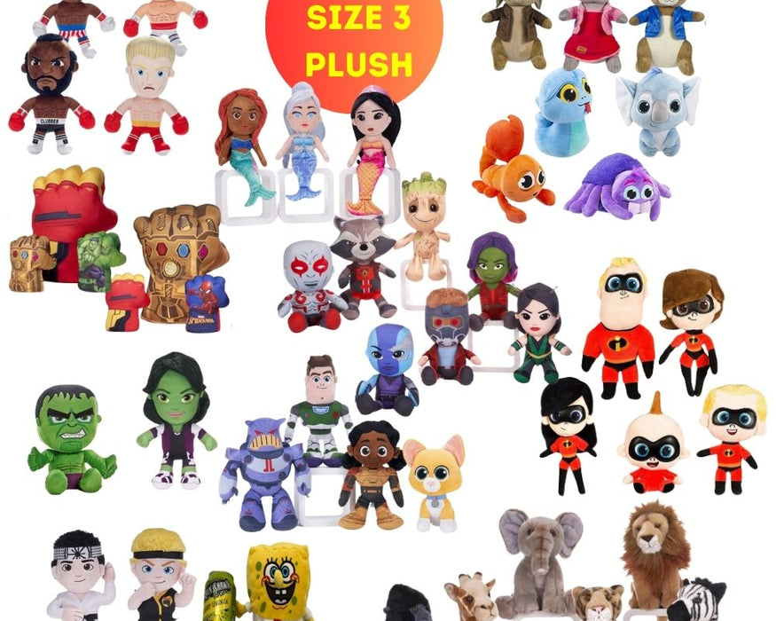 Assorted Prize Plush Mix - Size 3 