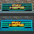 Neon Style LED Sign - Pay Here 153.5cm x 43.5cm WOW Factor