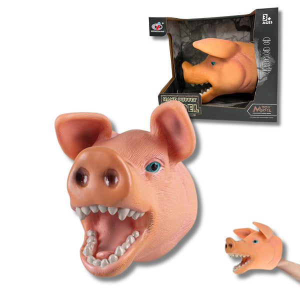 Pig soft plastic hand puppet