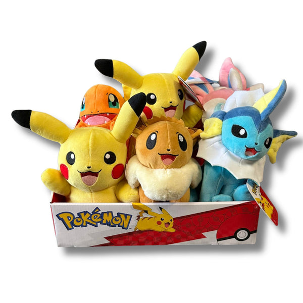 Pokemon 8 inch Assorted Size 2/3 - Licensed Prize Plush Toy (x6)