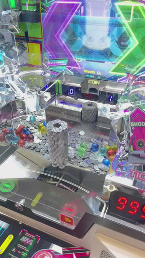 UNIS Neon Tower Twin - A Modern Twist on the Coin Pusher