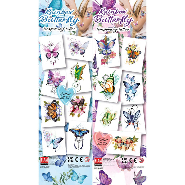 Rainbow Butterfly (x300) - Flat Pack Vending Tattoos