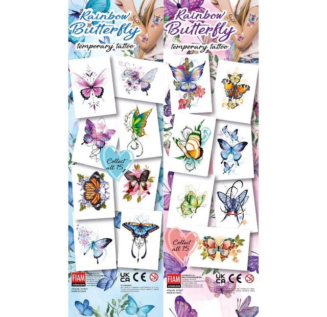 Rainbow Butterfly (x300) - Flat Pack Vending Tattoos