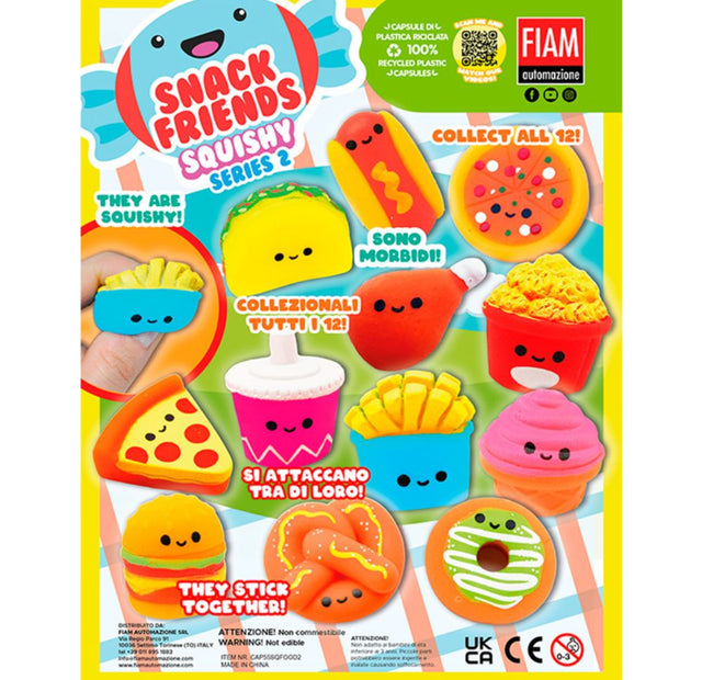 Snack Friends Squishy 2 50mm (x400) Vending Prize Capsules