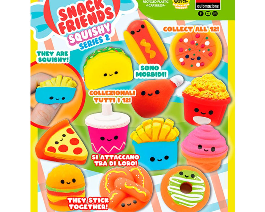 Snack Friends Squishy 2 50mm (x400) Vending Prize Capsules