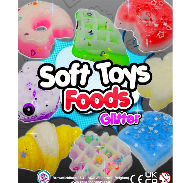 Soft Toys Foods Glitter (x600) 55mm Prize Vending Capsules