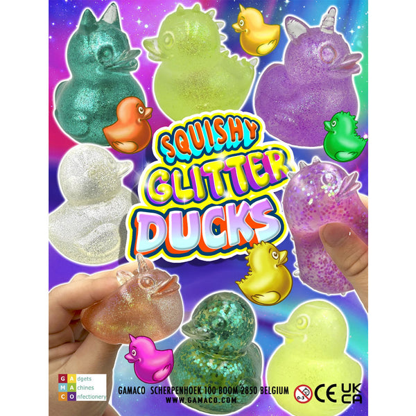 Squishy Glitter Ducks (x500) 50mm Vending Prize Capsules