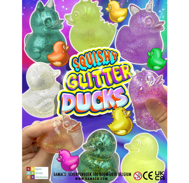 Squishy Glitter Ducks (x500) 50mm Vending Prize Capsules