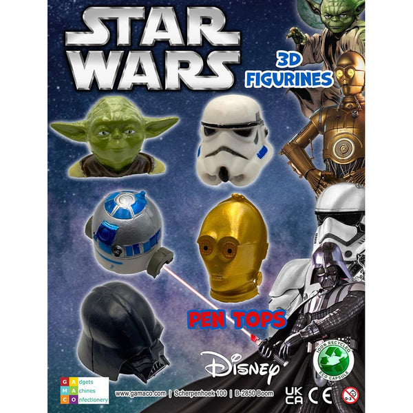 Star Wars 3D Figurines Pen Tops (x500) 50mm Capsules