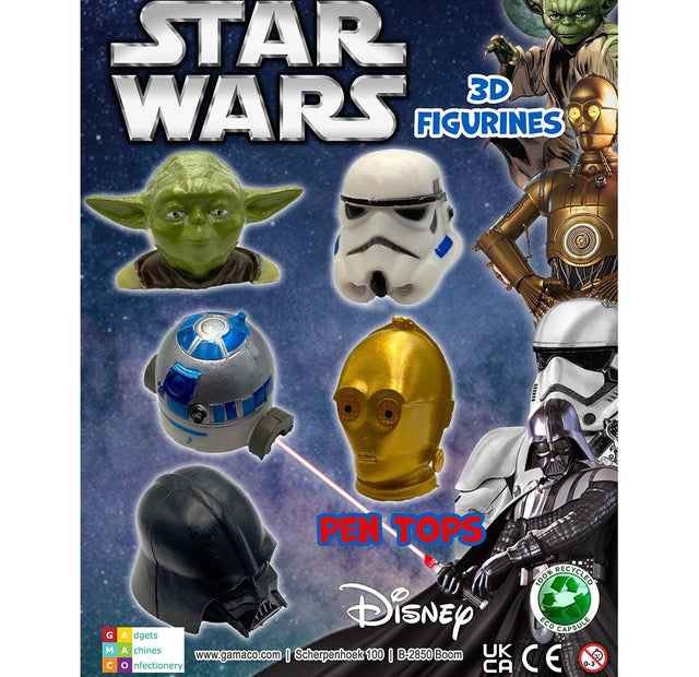 Star Wars 3D Figurines Pen Tops (x500) 50mm Capsules