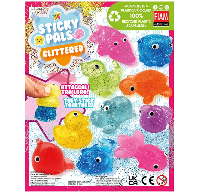 Sticky Pals Glittered (x225) 50mm Vending Prize Capsules