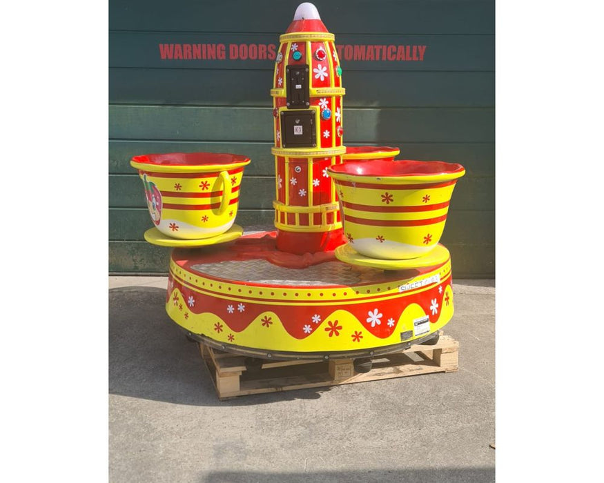 Used Sweet Cup 3 Seat Carousel Kiddie Ride