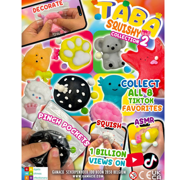 Taba Squish Pinch Pocket (x500) 50mm Prize Vending Capsules