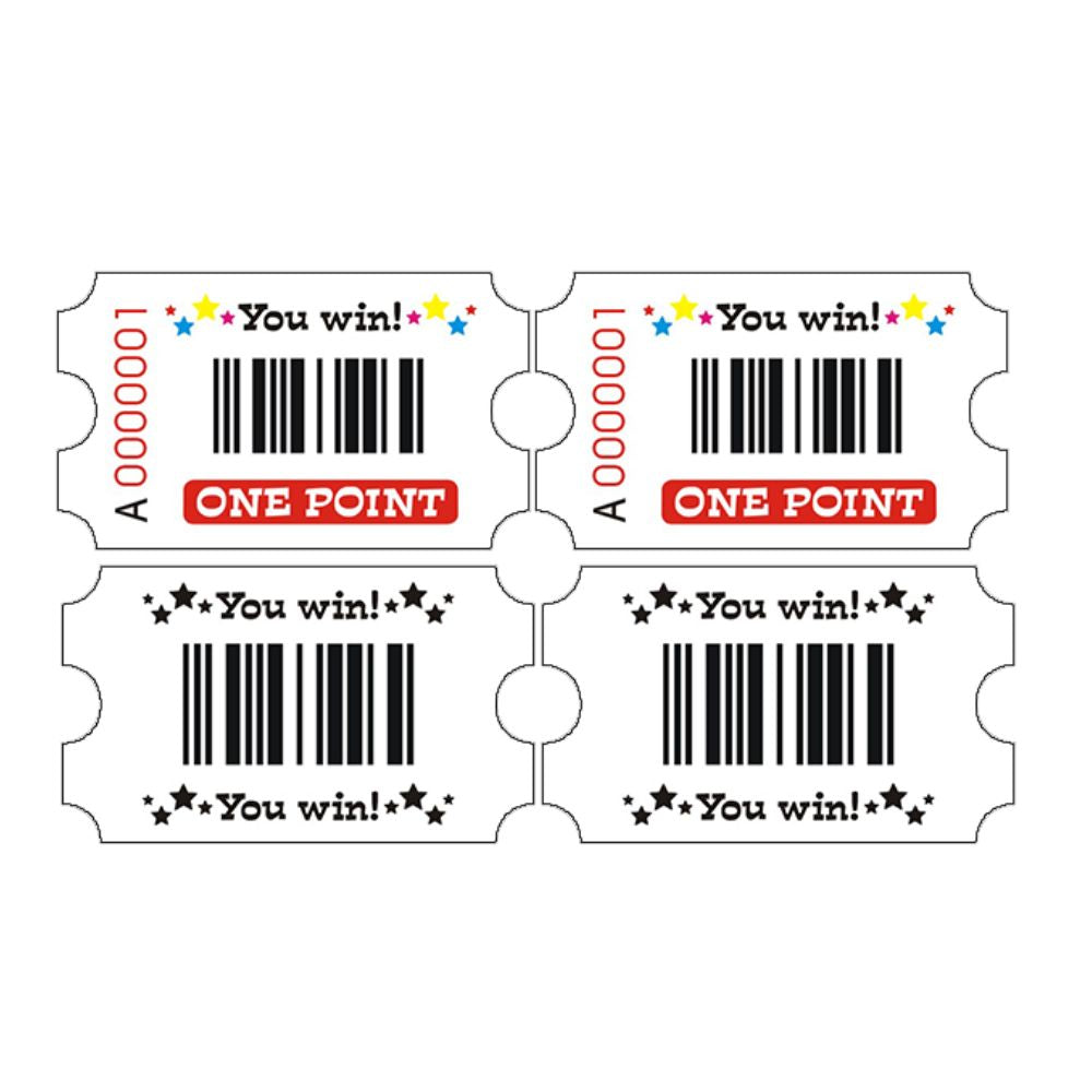 You Win Redemption Tickets - Barcoded and Double Sided (x100,000)