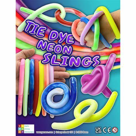 Tie Dye Neon Slings (x250) 50mm Vending Prize Capsules - Part Box