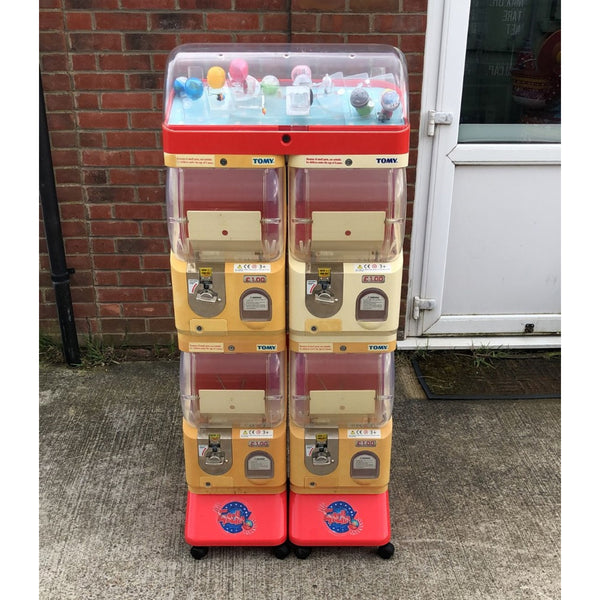 Used Tomy Gacha 4 Head Capsule Vending Machine